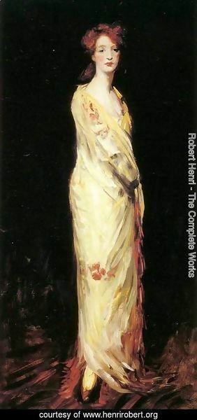 Robert Henri - Marjorie in a Yellow Shawl