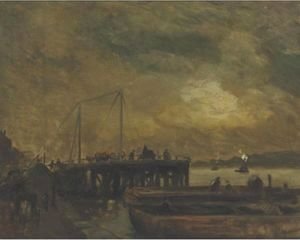 Robert Henri - Coal Pier On The North River
