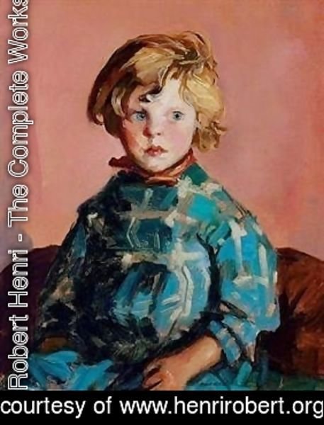 Robert Henri - The blue plaid dress(Annie)
