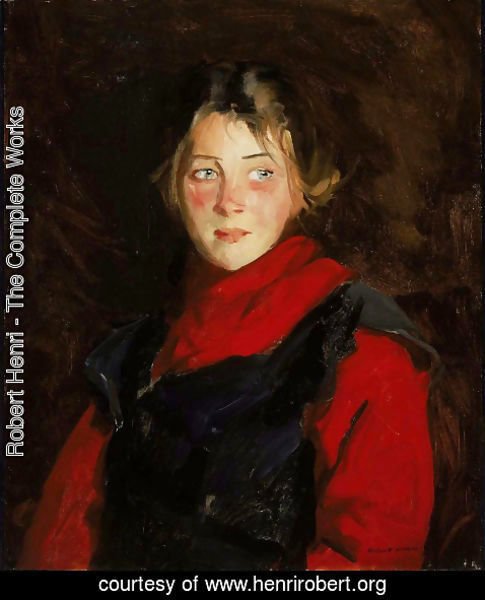 Robert Henri - Painting of Irish Girl Mary O Donnel 1913