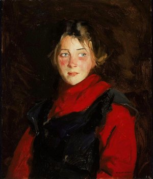 Robert Henri - Painting of Irish Girl Mary O Donnel 1913