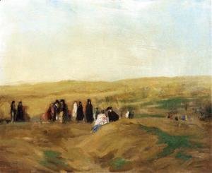 Robert Henri - Procession In Spain Aka Spanish Landscape With Figures