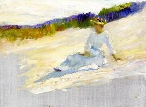 Robert Henri - Sunlight  Girl On Beach  Avalon