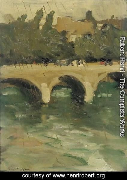 Robert Henri - Chareton Bridge - Raining