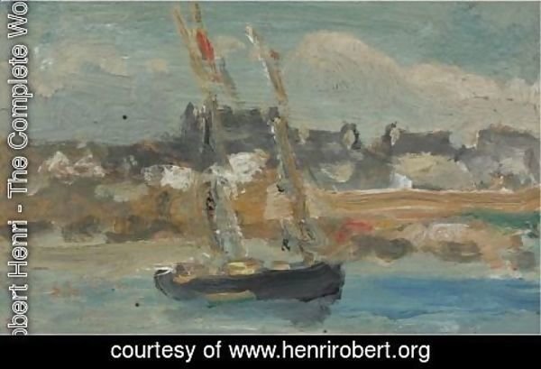 Robert Henri - Two Masted Schooner, Concarneau