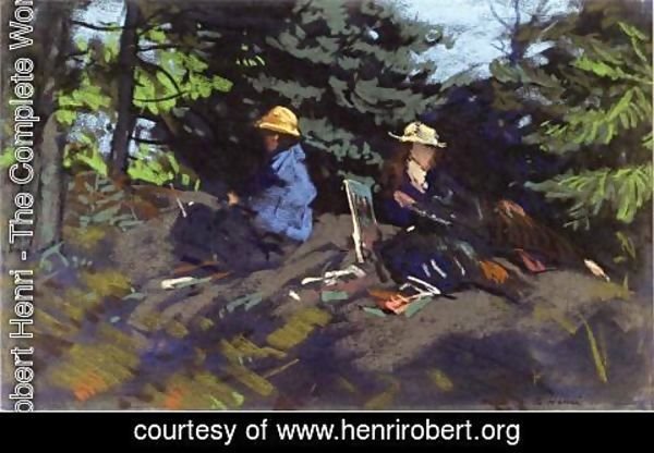 Robert Henri - Sketchers In The Woods