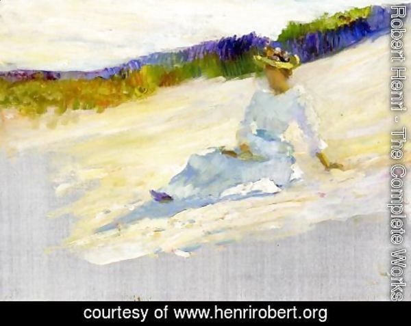 Robert Henri - Sunlight  Girl On Beach  Avalon