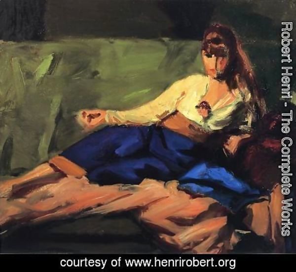Robert Henri - The Lounge Aka Figure On A Couch