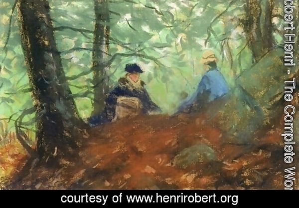 Robert Henri - Two Girls In The Woods